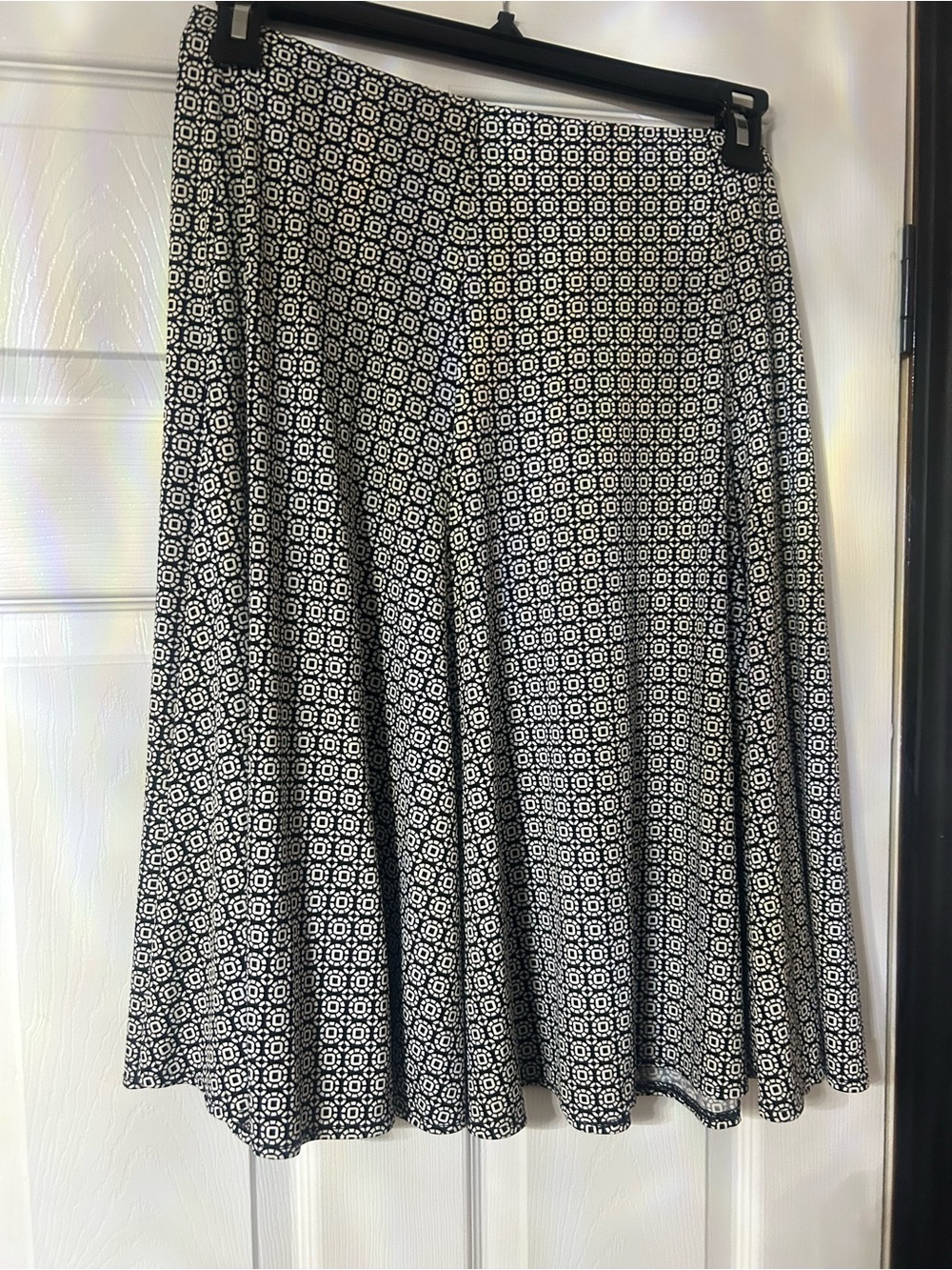 East 5th Black and White Printed Circle Skirt
